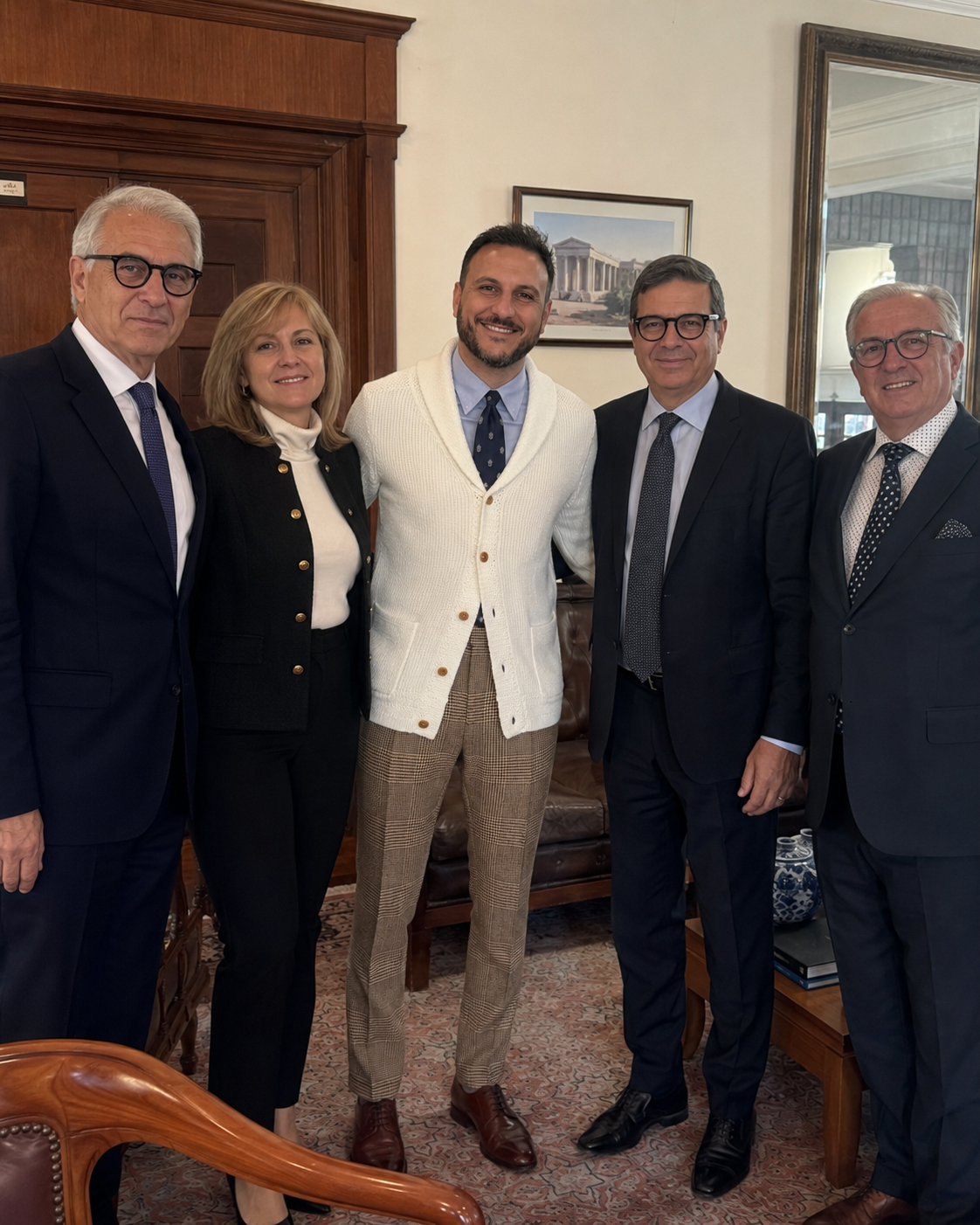 Ioannis Athanasiou meeting with representatives of a Hellenic Association in Toronto.